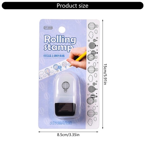 6Pcs Cartoon Roller Stamp For Kids Student Card Making Scrapbooking Journal - Picture 8 of 8