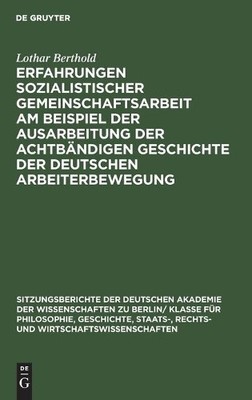 Lothar Berthold Erfahrungen Sozialistischer Geme (Gebundene Ausgabe) (US IMPORT)