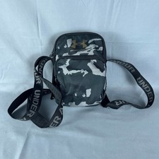 Borsa a tracolla Under Armour Loudon unisex grigia stampa mimetica cinghie regolabili