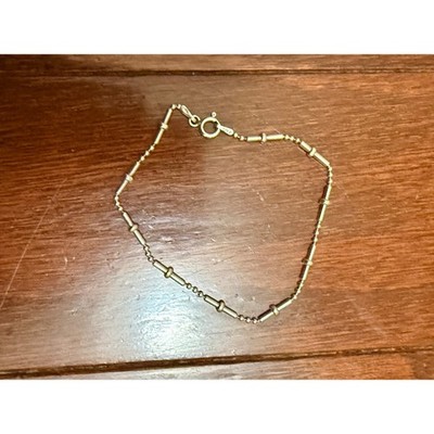 FAS Italy 925 Sterling Silber Kugel und Stab Bahnhof Armband Minimalistisch Damen