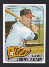 1965 Topps Card #231 Jerry Adair - Orioles. NMT or Better