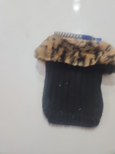 Stylish Miniature Dog Swater Unisex With Rhinestone Collar. Used In Good Shape