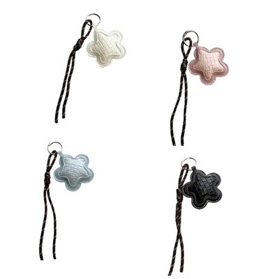 Modern Five Star Key Ring PU Leather Keychain Pendant For Fashion Enthusiasts