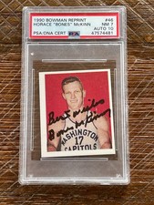 1990 1948 Bowman Reprint HORACE BONES MCKINNEY (d. 1997) signed auto PSA/DNA 7
