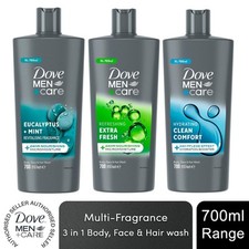 Dove Body, Face & Hair Wash Clean Comfort, Eucalyptus+Mint or Extra Fresh, 700ml