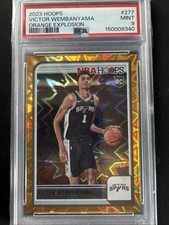 2023 PANINI NBA HOOPS ORANGE EXPLOSION #277 VICTOR WEMBANYAMA 7/25 PSA 9