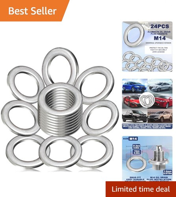 #ad #ad 24 PCS M14 Aluminum Oil Drain Plug Washers Durable Replacement for OEM $7.99