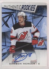 2021 Upper Deck SP Game Used Authentic Rookies Blue Dawson Mercer #143 Auto 0pz2