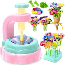 Flower Bouquet Craft Kit, DIY Arts and Crafts for Kids 4-6-8, Girls Toys 4-6-8 F