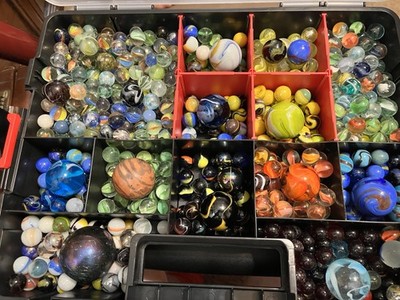 Complete Marble Collection Lot With Case Over Ten Pounds Of Marbles Fast Ship