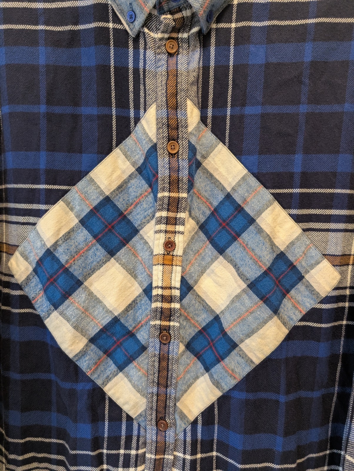 GIVENCHY Paris Patchwork Flannel Tisci Shirt 43 X… - image 3