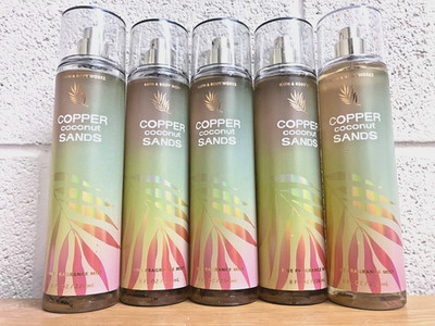 Bath & Body Works COPPER COCONUT SANDS Fragrance Mist Spray 8oz Brand New QTY 5