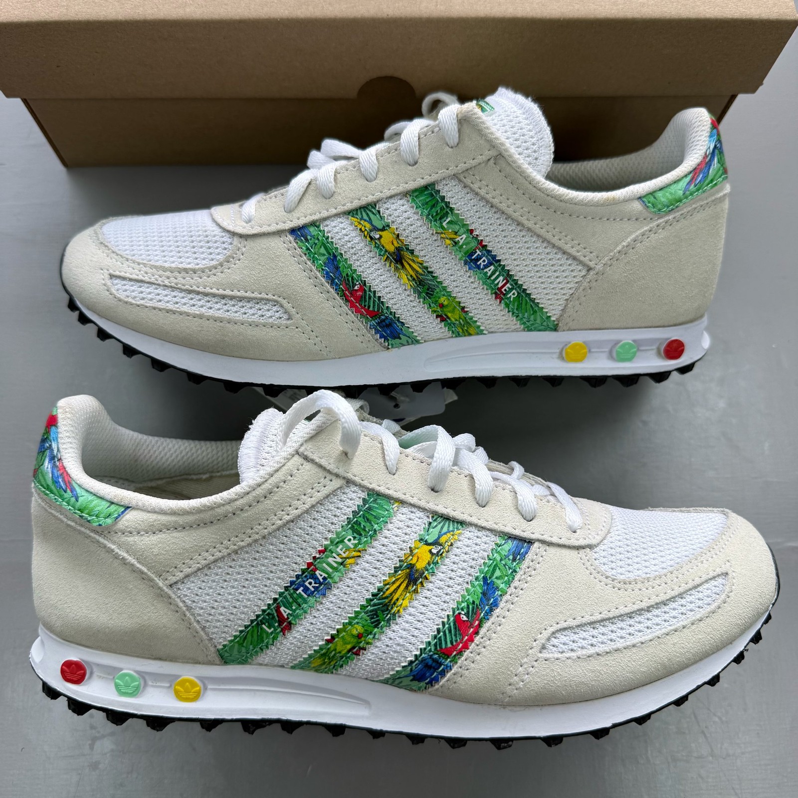 Adidas Originals LA Trainer Size UK 5.5 Aloha Tropical White Trainers BB6337