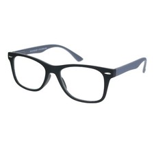 Clear Lens Reading Glasses Magnified Matted Textured Rectangular Spring Hinge