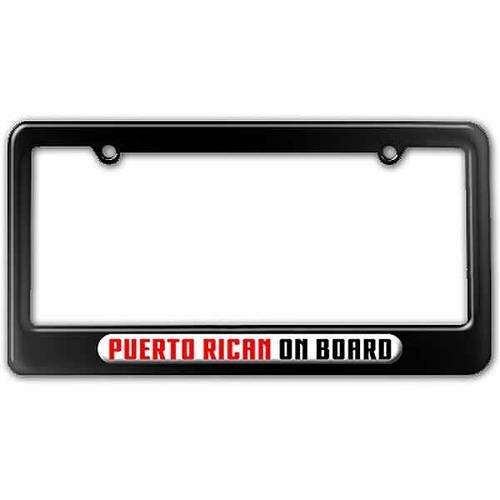 Puerto Rican On Board - Rico License Plate Tag Frame - Imagen 1 de 1