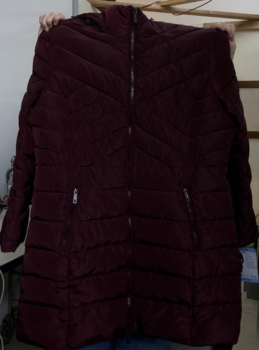 Polyester Filled Coat - Wine Color 