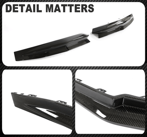 Carbon Heck Stoßstangen Splitter Flaps Seite Canards Passt für BMW G80 M3 21-24 - Picture 13 of 13