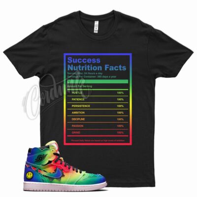 SUCCESS T Shirt for J1 1 J Balvin Tie Dye Rainbow Be true Multi Color 