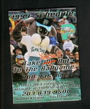 Portland Sea Dogs 1999 Pocket Schedule Coke Marlins Affiliate