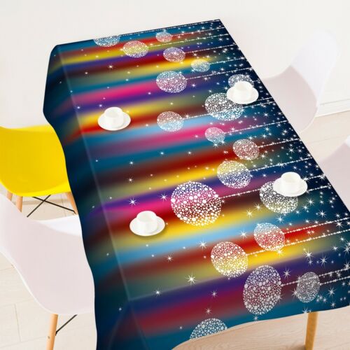 3D Colorful Lights O135 Christmas Tablecloth Table Cover Cloth Birthday Party An