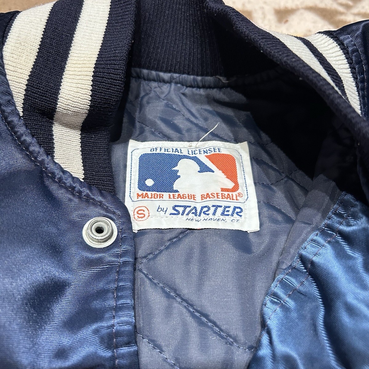 Vintage 90s Starter New York Yankees Satin Bomber Jacket