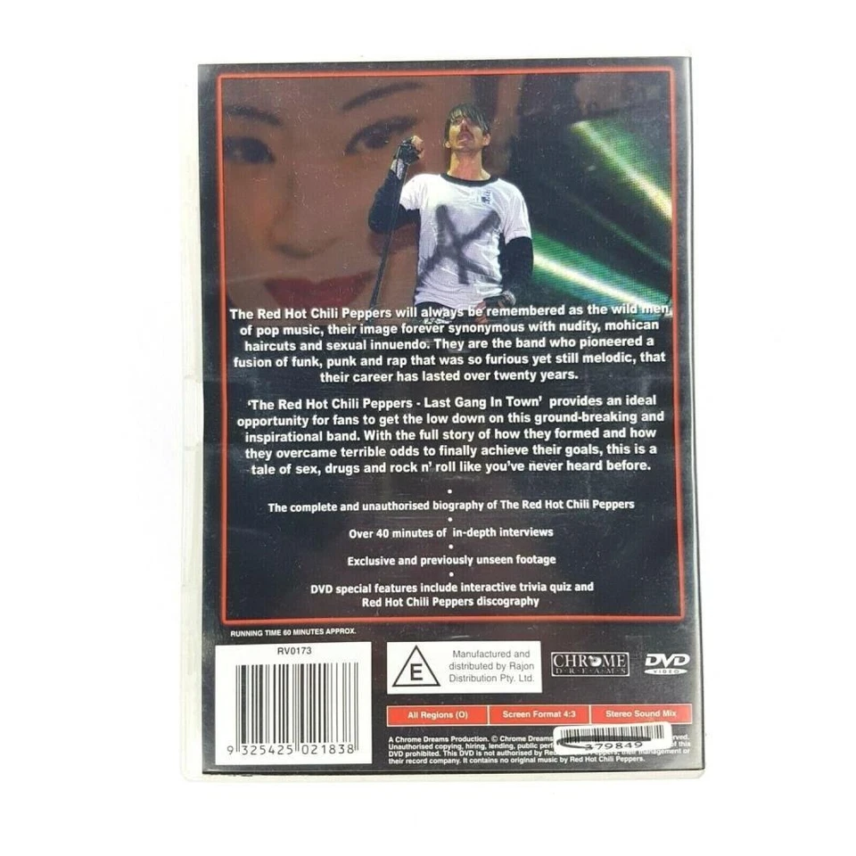 Red Hot Chili Peppers The Last Gang In Town RED HOT CHILI PEPPERS 2003 DVD - Image 2 of 4