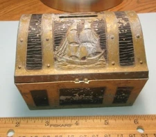 Vintage 19707-1971 Metal Bank (Pirates Treasure Chest) by Callen Mfg. Corp