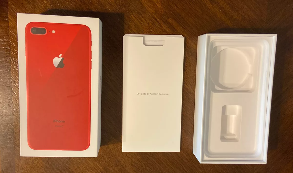 Apple iPhone 8 Plus BOX ONLY RED 64GB NO PHONE OR ACCESSORIES Bonus 2 Stickers