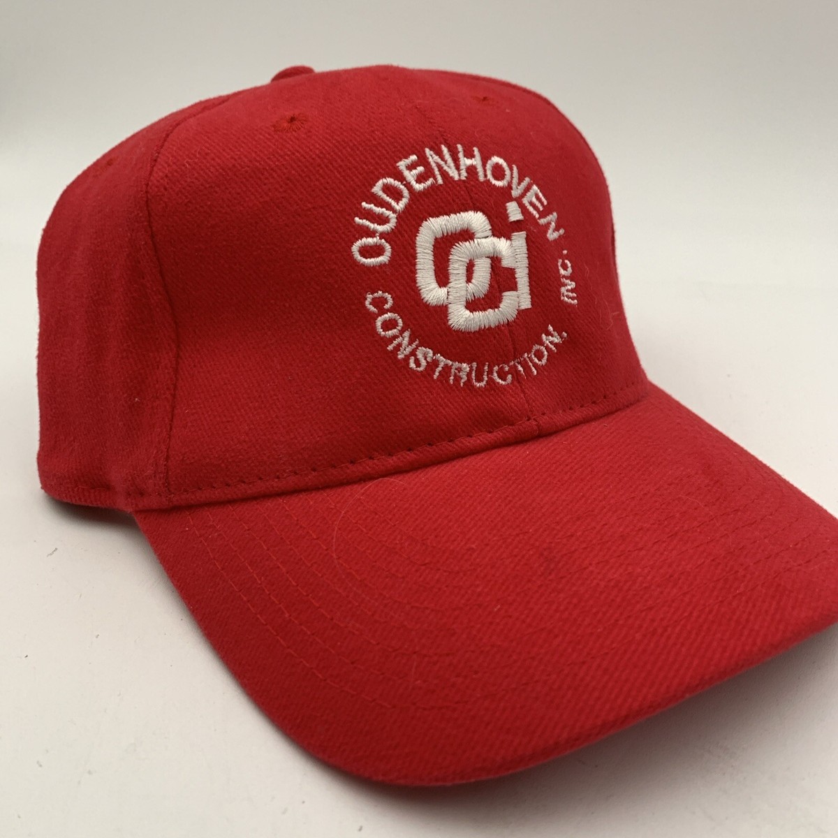 Oudenhoven Construction Hat Adult Red Strap Back "General Contractor"