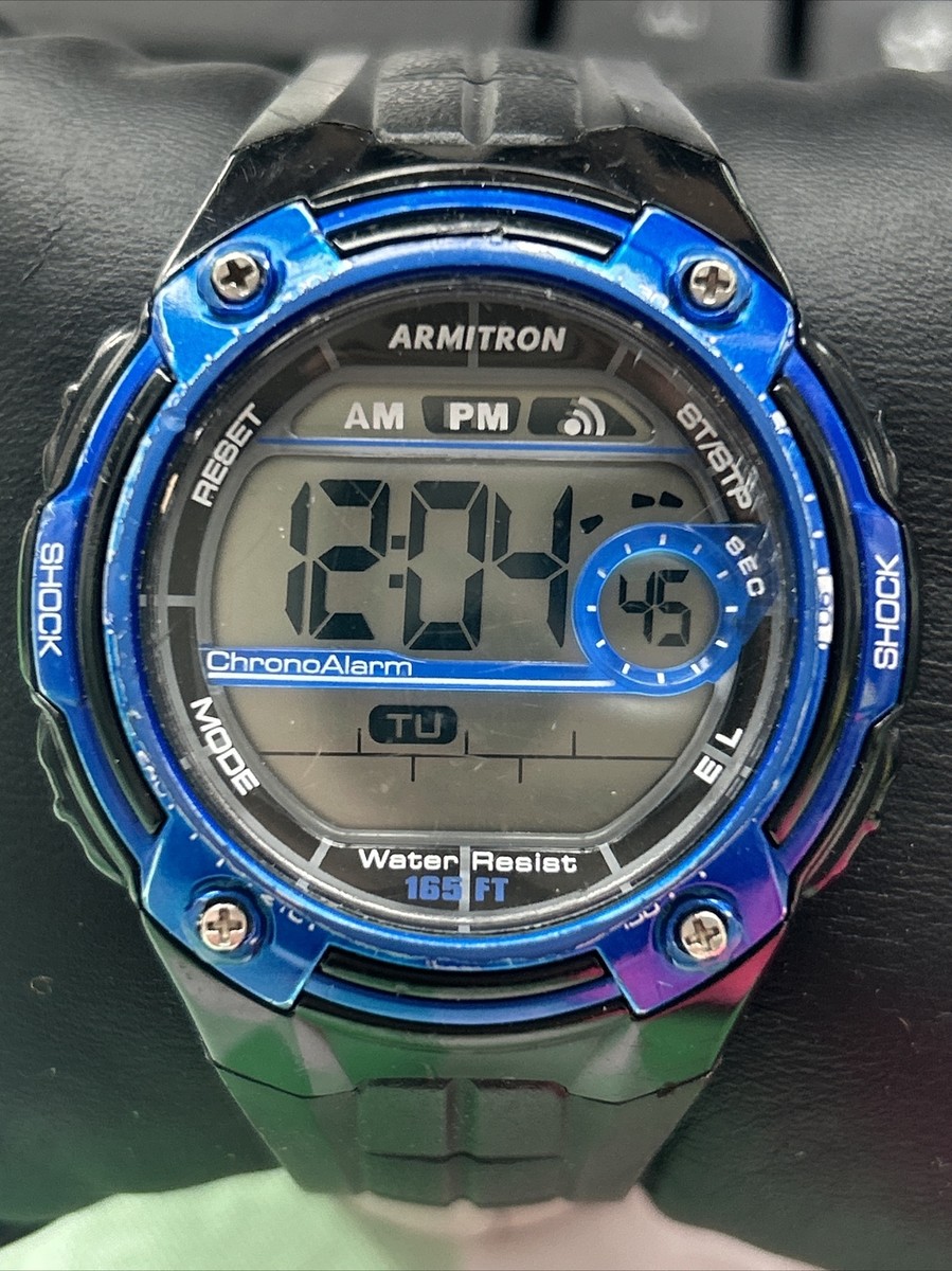 Armitron Pro Sport 40/ 8322 Shock Resistant Blue Digital Watch