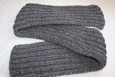Scarf men's hand knitted gray.
