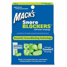 MACK'S® Snore BLOCKERS Soft Foam Earplugs (12 Pairs)