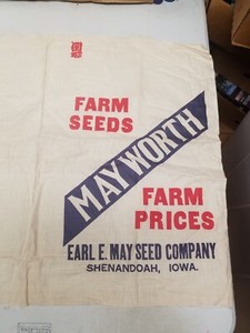 Vintage Mayworth Flour Sack Earl May Seed Company, Shennadoh, IA