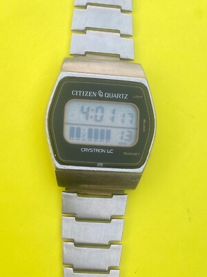 Vintage Citizen Digital Quartz Crystron LC Japan Men's Watch | eBay