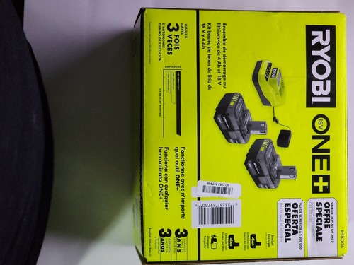 RYOBI ONE+ 18V Lithium-Ion 4.0 Ah Battery (2-Pack) and Charger Kit