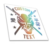 Custom Text Oni Lowered Decal Sticker Windshield Banner JDM Stance Car Banner