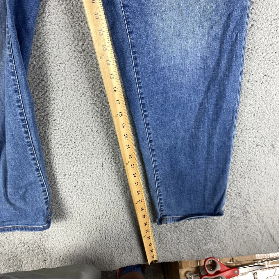 Pantalones de mezclilla Jill para mujer 20R novio pierna recta tobillo lavado ligero tiro alto Foto 4 de 4