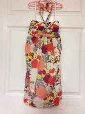 As U Wish Womens Dress Size Junior Small Multi Bra Top Sundress Empire Waist 59