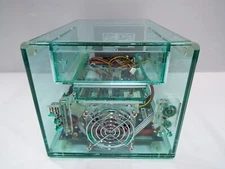 Owltech Crystal cube Socket 478 Green Crystal Acrylic Transparent Computer Case