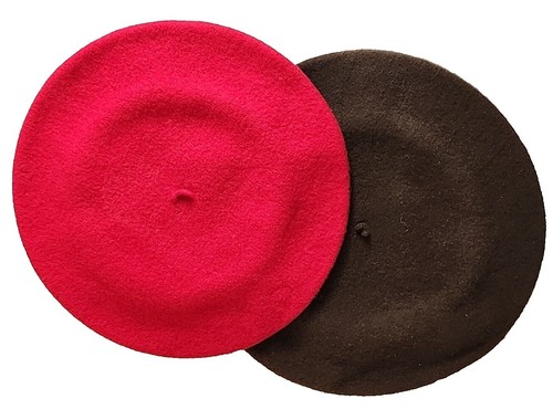 9341 Cashmere Beret Hat French Style Stretchy Knitting Solid Color Both Side Cashmere Beret Hat French Style Stretchy Knitting Solid  main image 4