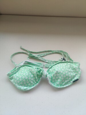 Kendall Kylie Green Daisy Bikini Top Women's Size Large NWT