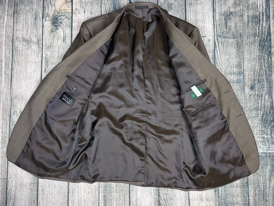 Blazer Lauren Ralph Lauren Para Hombre Lana 46R Marrón Cuadros Foto 2 de 4