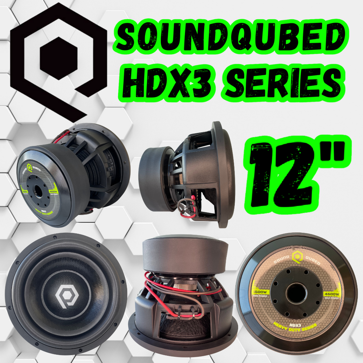 SoundQubed HDX3-15 Series Subwoofers Dual Voice Coil 1500 Watt RMS