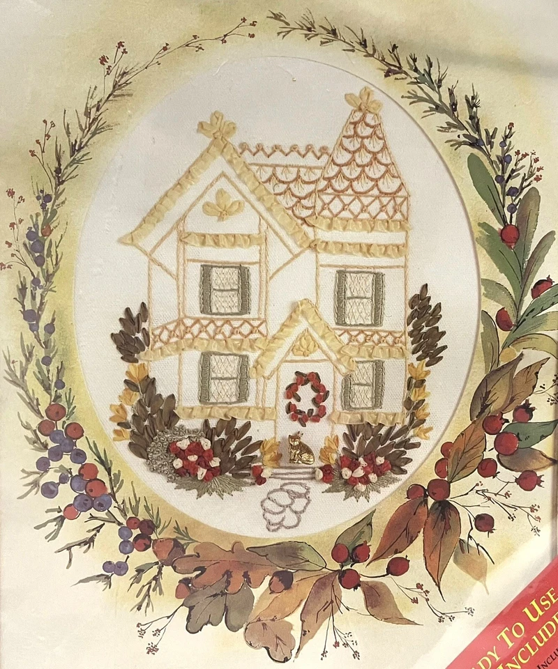 Candamar Designs Charming Ribbons Victorian House Embroidery Kit 80289 - Image 2 of 4