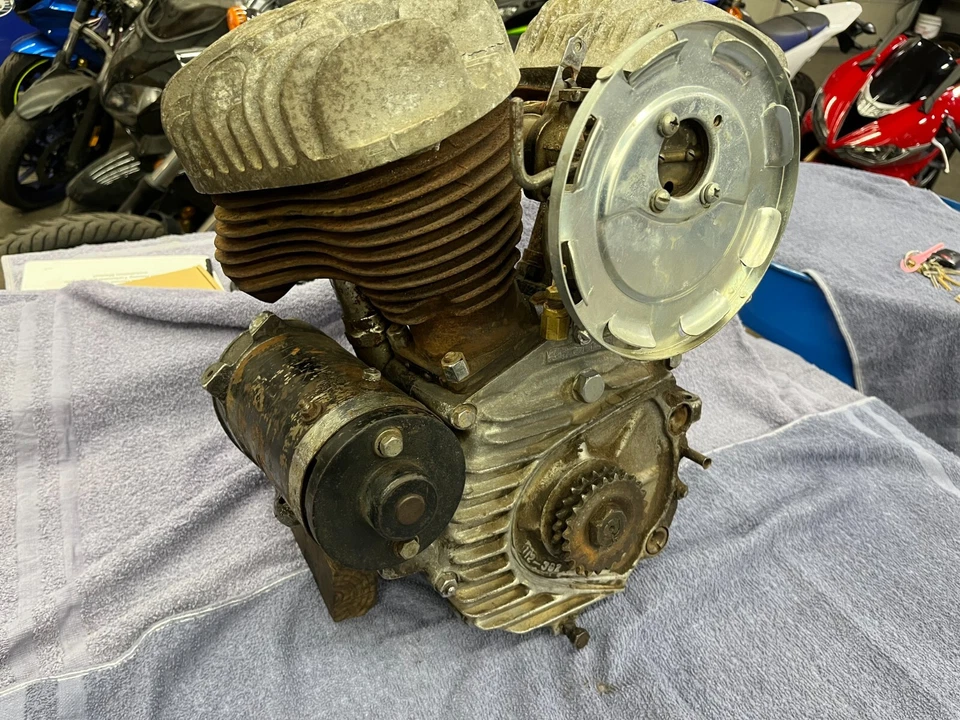 Harley Servicar Wl 45 Flathead G Motor Motor Carburador Generador 1955 G Foto 2 de 4