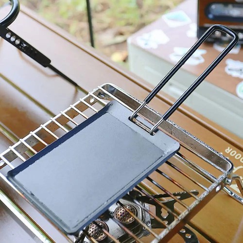 Portable BBQ Frying Plate Foldable Outdoor Camping Cookware Picnic Barbecue - 第 22/25 張圖片