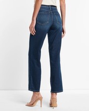 Express High Waisted Dark Wash Straight Ankle Jeans Sz 2R