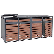 Towar B 4 panele pojemnika na śmieci MCW-J81, antracyt wiśniowy wygląd drewna ciemnobrązowy