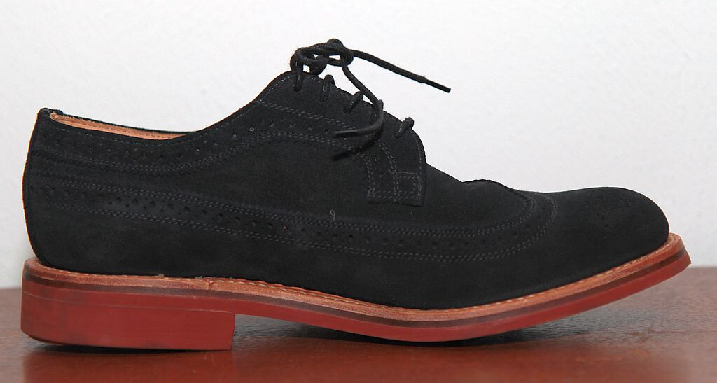 Mark McNairy Made in UK Sanders Navy Suede Long Wing Brogue 9US | eBay