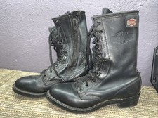 Harley Davidson Black Leather Biker Moto Harness Engineer Boots Women's 7. - 355